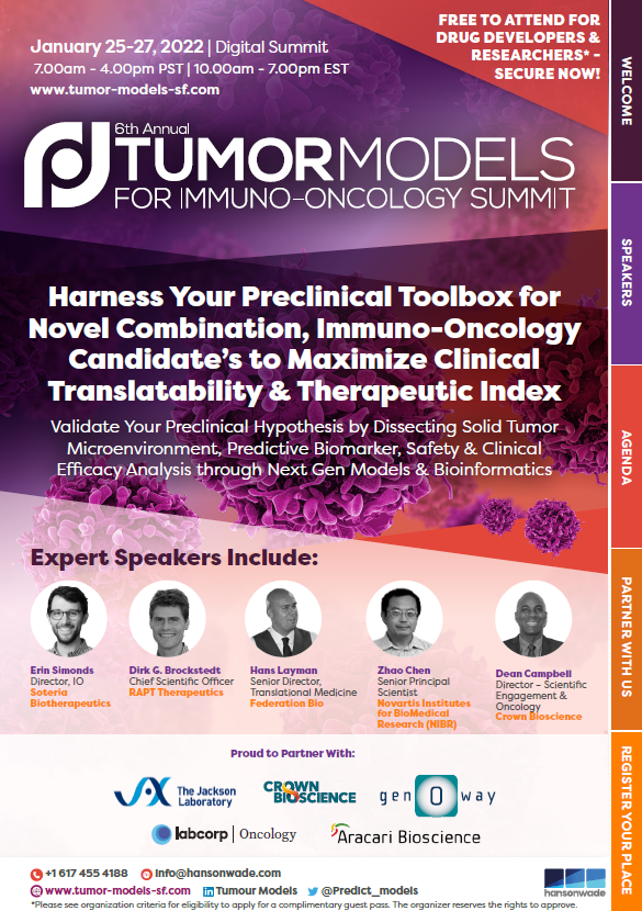 Tumor Models IO Brochure